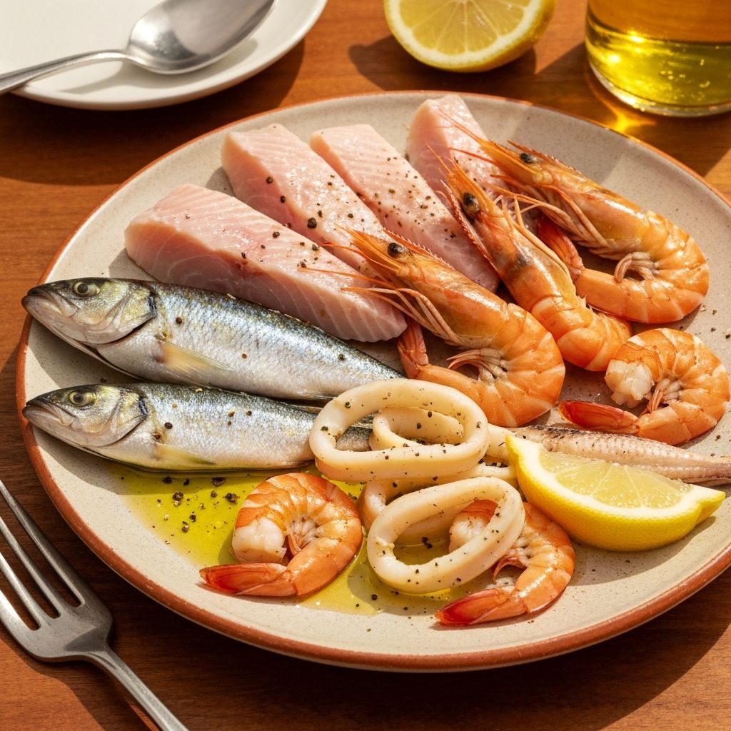 Traditional Mediterranean seafood